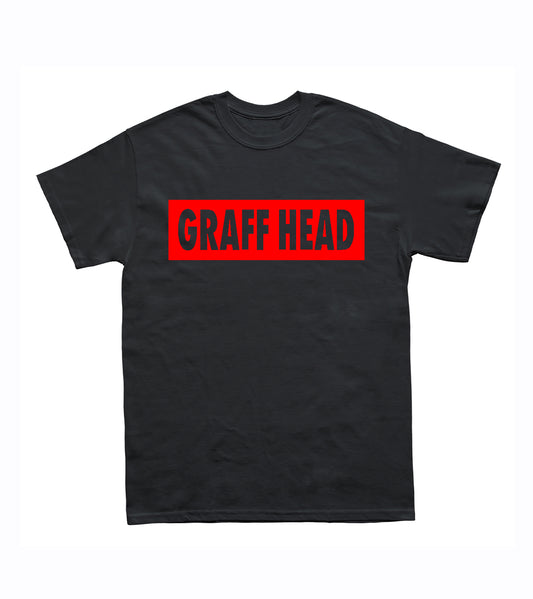 GRAFF HEAD Box Logo T-Shirt (Black/Red)