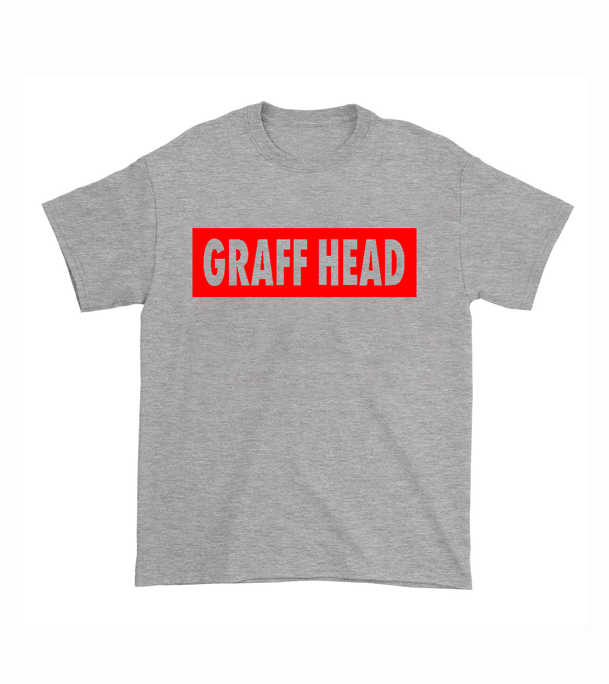 GRAFF HEAD Box Logo T-Shirt (Grey/Red)