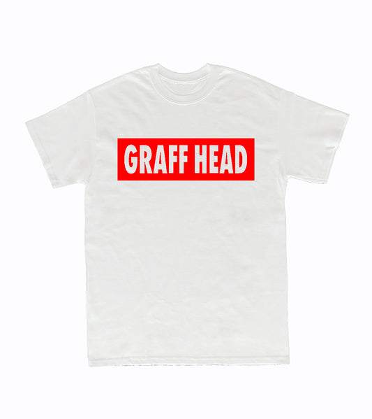 GRAFF HEAD Box Logo T-Shirt (White/Red)